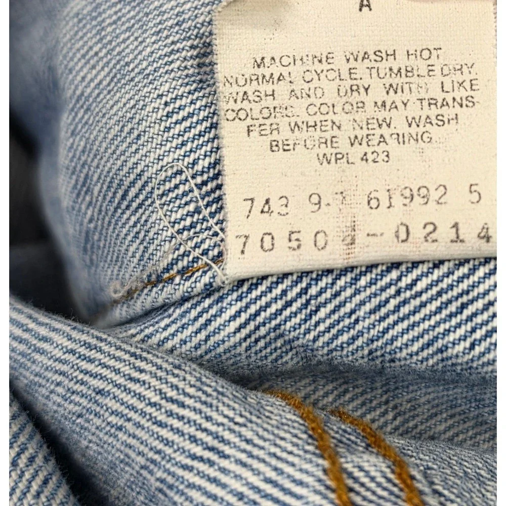 Levis Type 3 Jacket Mens 36R‎ Blue Good Vintage 70506-0214 Denim Trucker USA